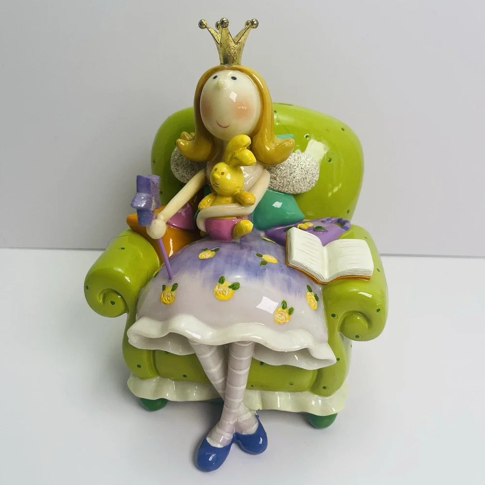 Fairy Princess‎ with Star Wand Bunny Pink and Green Coin Bank Koolitz Blowfish